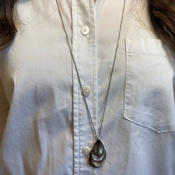 Elle Long Silver Pendant - Picture 2 of 4